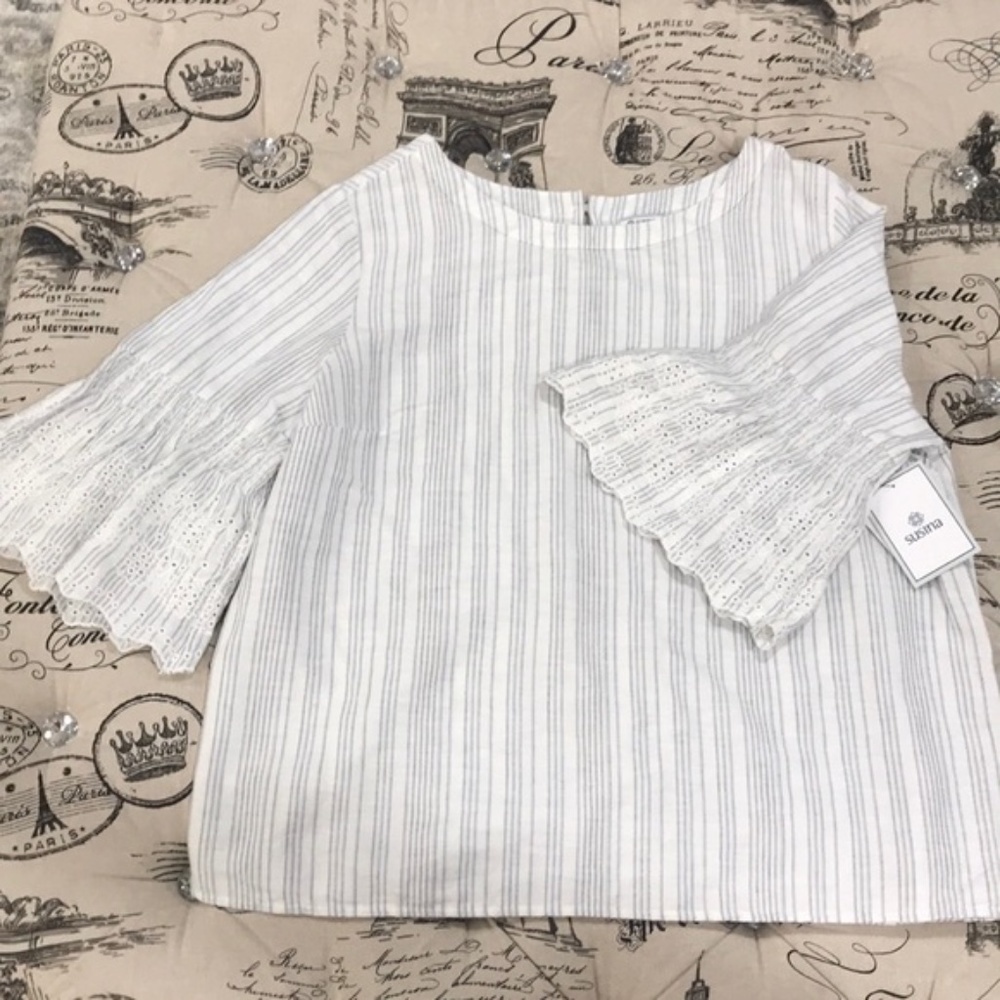 SUSINA Ruffle Sleeves Shirt (Plus) - Picture 3 of 6